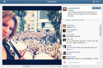 X JAPANが新宿で初のゲリラライブ敢行（2014年8月18日）