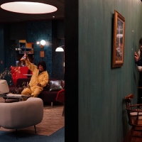 舎人真一（演・香取慎吾）の部屋を覗く粕谷次郎（娘・佐藤二朗）